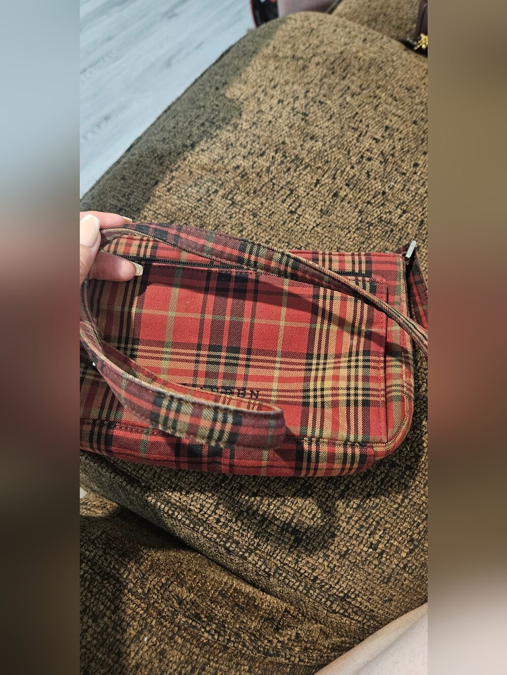 Vintage Ralph Lauren Red Tartan Plaid Purse - Picture 10 of 10